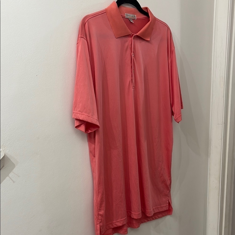 Peter Millar Men's Coral Polo Shirt - size XL - summer comfort